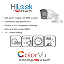 HiLook 1080P COLORVU 8 Channel DVR & 8 Bullet Cameras DIY CCTV KIT