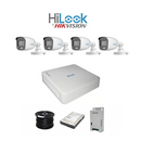 NEW! Colour Night vision - AUDIO- Hilook by Hikvision 4ch Turbo HD kit - 4 x 1080p ColorVu Audio cameras - 20m Full colour night vision - 500GB HDD - 100m Cable