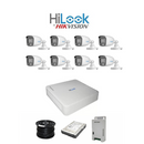 NEW! Colour Night vision -AUDIO-  Hilook by Hikvision 8ch Turbo HD kit - 8 x 1080p ColorVu cameras - 20m Full colour night vision - 500GB HDD - 100m Cable