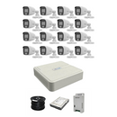 HiLook 2MP AUDIO Smart-Hybrid Light 16ch Turbo HD kit - DVR - 16 x HD1080P Hybrid Light Camera - 20M Night vision - 1TB HD - 100m Cable