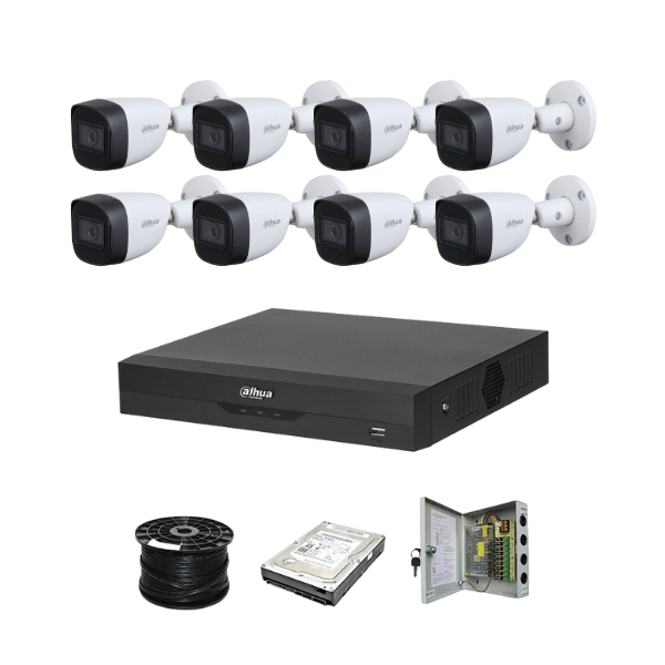 Kit caméra avec micro Dahua 2MP – Vidéosurveillance audio & vision nocturne