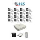 HiLook 2MP AUDIO Smart-Hybrid Light 16ch Turbo HD kit - DVR - 16 x HD1080P Hybrid Light Camera - 20M Night vision - 1TB HD - 100m Cable