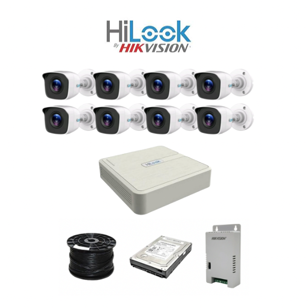 HiLook by Hikvision 8ch Turbo HD kit DVR x HD1080P Camera 20M