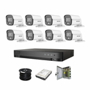 NEW! Hikvision 8 Channel 3K 5MP 40M ColorVu Kit | 8x 5MP SMART HYBRID Colorvu Cameras | 1TB HDD | 100m RG59 | 40M