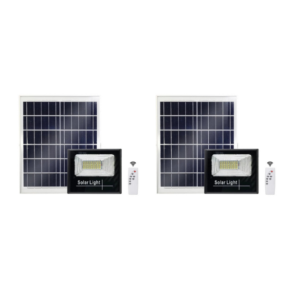 gebosun 2 pack 300w led solar flood light remote controlled