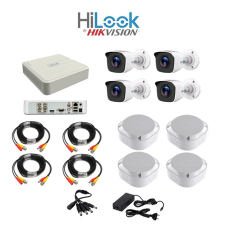 Hilook 1080P 4 Channel DVR & 4 Bullet Cameras DIY CCTV KIT
