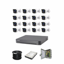 HiLook by Hikvision 16ch Turbo HD kit - 5MP HD 16ch DVR - 16 x HD 5MP Cameras - 20M Night vision - 1TB HD - 100m Cable