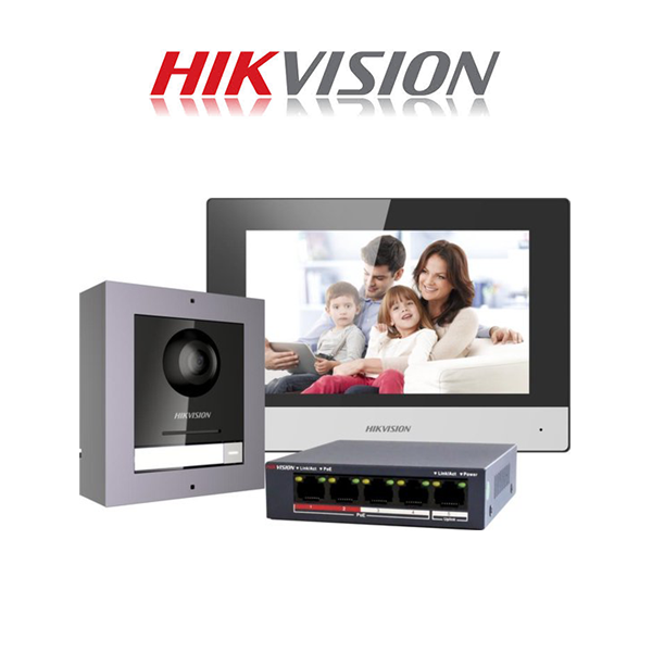 HIKVISION 1-1 Video Intercom Kit with SD Card and Port Switch