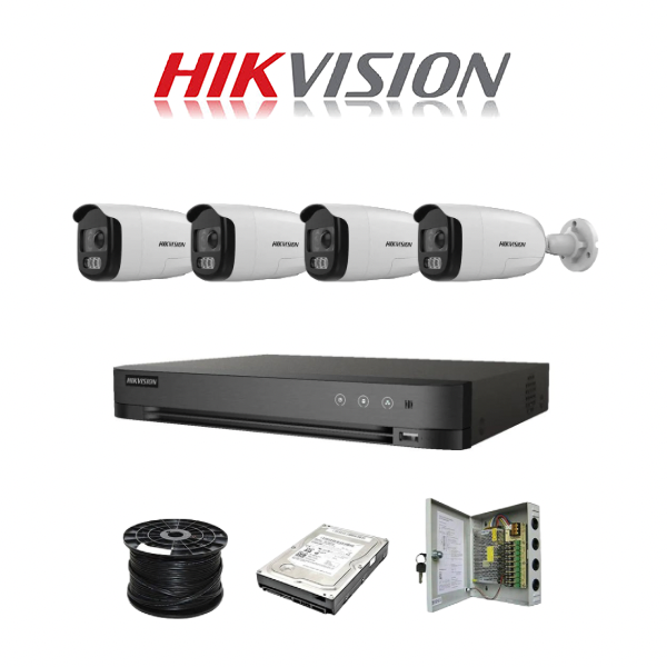 KIT 2 Cámaras de vigilancia (Up to 4), DVR 1TB - ColorVU - GM Shop