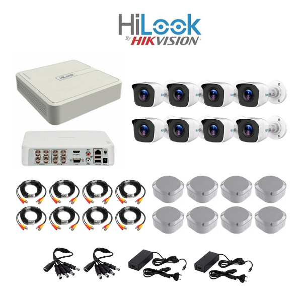 Hilook 1080P 8 Channel DVR & 8 Bullet Cameras DIY CCTV KIT