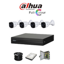 Dahua 4ch Full-Color HD Kit - HD DVR _ 4 x 1080p Full-Color cameras - 20m Full colour night vision - 500GB HDD - 100m Cable