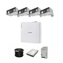 NEW! HikVision 4 Ch Turbo HD Kit - Embedded DVR - 4 x Hikvision 2MP Smart Hybrid Light Audio Camera 60M Night Vision - 500GB HD - 100m Cable
