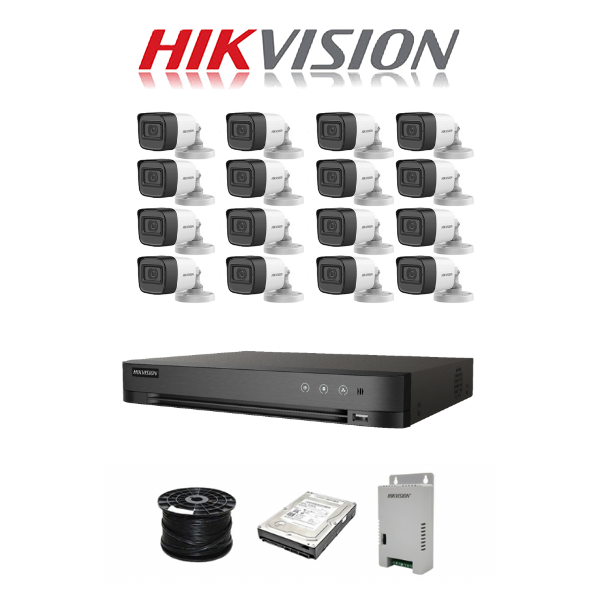 HikVision 16 Ch Turbo HD Kit - 7200 Series DVR up to 4MP - 16 x HD1080