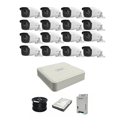 HiLook by HikVision 16 Ch Turbo HD Kit - HD DVR - 16 x HD1080P Cameras - 40M Night vision - 1TB HD - 100m Cable