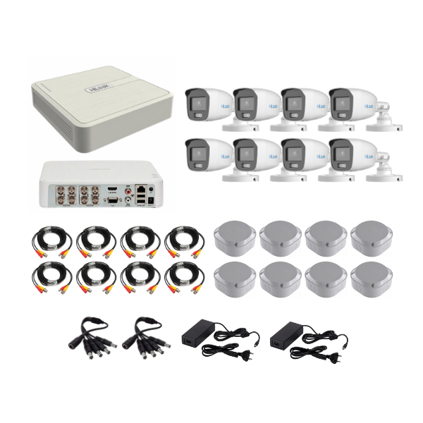 HiLook 1080P COLORVU 8 Channel DVR & 8 Bullet Cameras DIY CCTV KIT