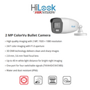 Colour Night vision - Hilook by Hikvision 16ch Turbo HD kit -16 x 1080p ColorVu cameras - 40m Full colour night vision - 1TB HDD - 100m Cable