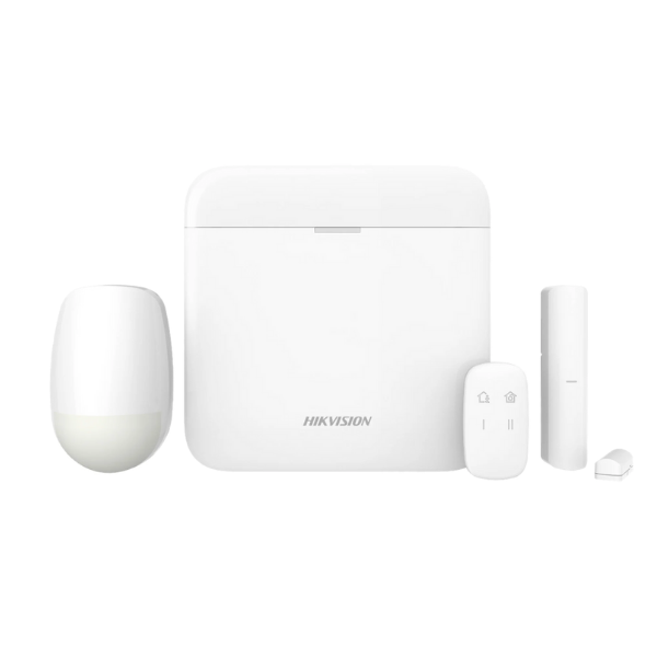 Hikvision AX PRO DS-PWA64-Kit-WE Home Security Kit, up to 64 Wireless Zones/Outputs, up to 30 users