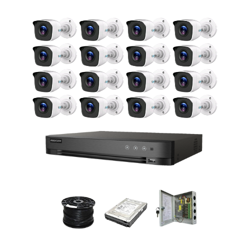 HiLook by Hikvision 16ch Turbo HD kit - 4MP HD 16ch DVR - 16 x HD 4MP Cameras - 20M Night vision - 1TB HD - 200m Cable