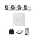 Hikvision 4 Channel 1080p 20M ColorVu Kit With Audio SMART HYBRID Cameras | 500GB | 100M RG59