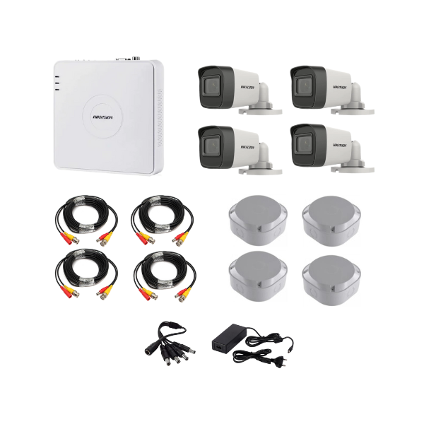 Hikvision 1080P 4 Channel DVR & 4 Bullet Cameras DIY CCTV KIT