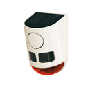 Advanced PIR Outdoor Solar Alarm with Remote Control-white