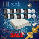 HiLook by Hikvision 2MP IP AUDIO camera kit - 8ch NVR with 8 POE - 8 x 2MP IP cameras 30m IR - 1TB HDD - 100m Cat5 cable