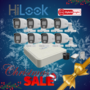 HiLook 2MP Dual Smart-Hybrid Light 8ch Turbo HD kit - DVR - 8 x HD1080P Hybrid Light Camera - 20M Night vision - 500GB HD - 100m Cable