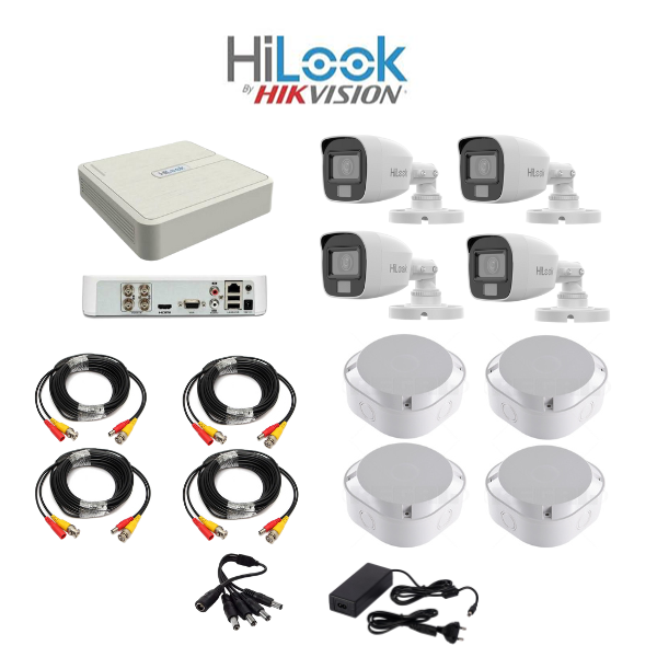 Hilook SMART HYBRID 1080P 4 Channel DVR & 4 Bullet Cameras DIY CCTV KIT