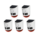 **Pack of 5** Advanced PIR Outdoor Solar Alarm with Remote Control-white (R540 Each)