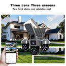 NEW! 4G V380 Three Lens AI Solar CCTV Camera | 10X ZOOM Works with a Sim Card