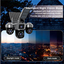 NEW! 4G V380 Three Lens AI Solar CCTV Camera | 10X ZOOM Works with a Sim Card