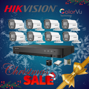 NEW! Hikvision 8 Channel 3K 5MP 40M ColorVu Kit | 8x 5MP SMART HYBRID Colorvu Cameras | 1TB HDD | 100m RG59 | 40M