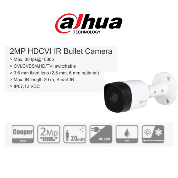 Dahua 1080P 4 Channel DVR & 4 Bullet Cameras DIY CCTV KIT