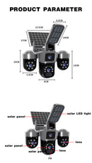 NEW! 4G V380 Three Lens AI Solar CCTV Camera | 10X ZOOM Works with a Sim Card
