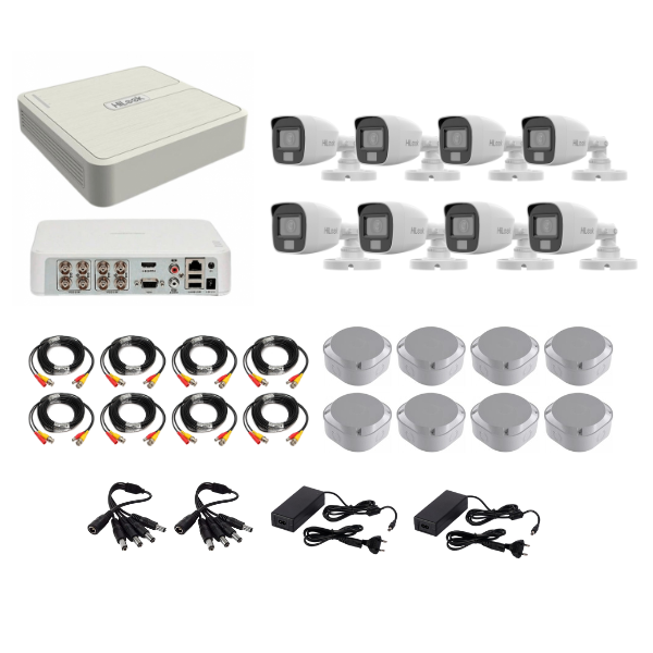 Hilook SMART HYBRID 1080P 8 Channel DVR & 8 Bullet Cameras DIY CCTV KIT