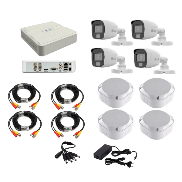 Hilook SMART HYBRID 1080P 4 Channel DVR & 4 Bullet Cameras DIY CCTV KIT