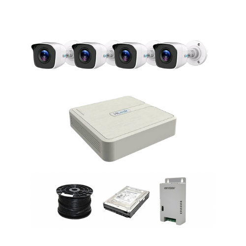 HiLook by Hikvision 4ch Turbo HD kit - DVR - 4 x HD1080P Camera - 20M Night vision - 500GB HD - 100m Cable