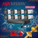 NEW! Hikvision 8ch Turbo HD kit - HD DVR - 8 x 2MP Two Way Audio & Siren Cameras - 1TB HDD - 100m Cable - 20m Night vision