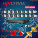 NEW! Hikvision 16ch Turbo HD kit - HD DVR - 16 x 2MP Two Way Audio & Siren Camera - 2TB HDD - 100m Cable - 20m Night vision