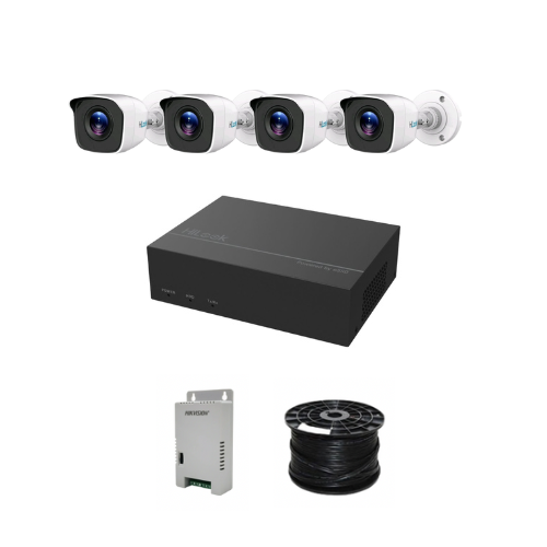 HiLook by Hikvision 4ch Turbo HD kit - NEW eDVR - 4 x HD1080P Camera - 20M Night vision -330GB HD - 100m Cable