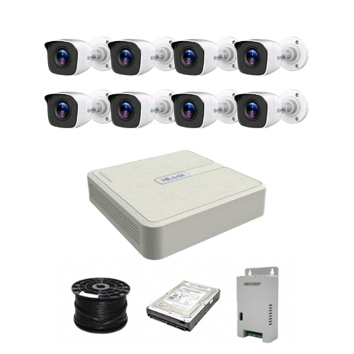 HiLook by Hikvision 8ch Turbo HD kit - DVR - 8 x HD1080P Camera - 20M Night vision - 500GB HD - 100m Cable