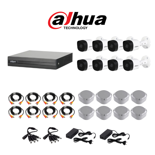 Dahua 1080P 8 Channel DVR & 8 Bullet Cameras DIY CCTV KIT