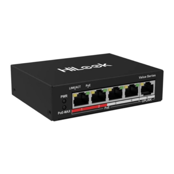 HiLook 4 Port Fast Ethernet Unmanaged POE Switch