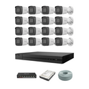 SALE! HiLook 2MP IP camera kit - 16ch NVR - 16 x 2MP IP cameras - 4TB HDD - 300M cable - 30M Night vision