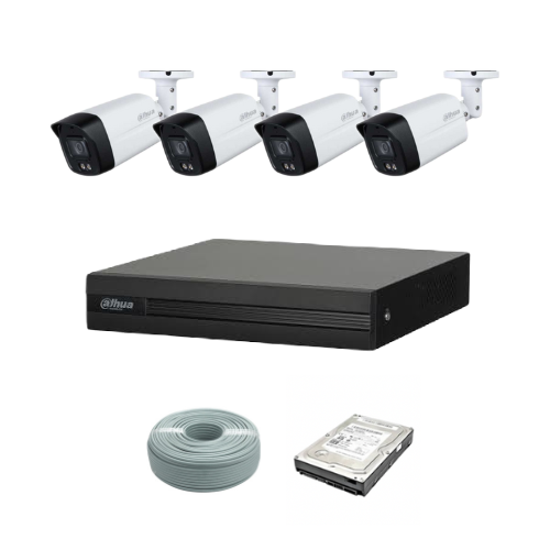 Dahua 4ch Full-Color HD Kit HD DVR x 1080p Full-Color cameras