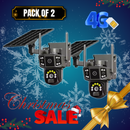 *Pack of 2* V380 Pro Pan Tilt 4G 4K Solar Security Camera | 3 Cameras | Works with a SIM Card