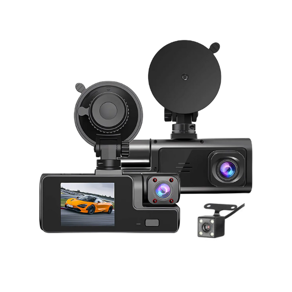 Dual Dashcam Camera HD 1080P Triple Lens 1080P