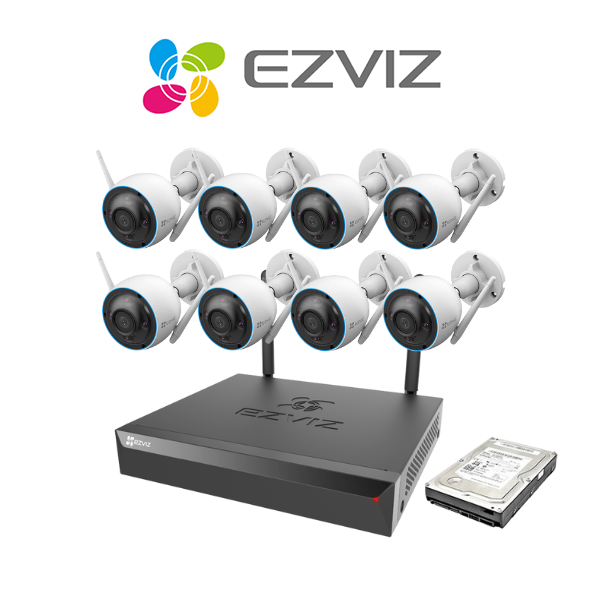 EZVIZ 3MP H3 Wireless 8 Channel Kit | 1TB HDD