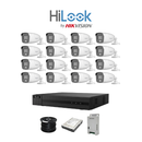 NEW!! HiLook 16ch Turbo HD kit - 16 x 5MP 3K 3K Dual Light Audio Cameras 40m - 1TB HDD - 100m Cable