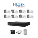 NEW!! HiLook 8ch Turbo HD kit - 8 x 5MP 3K 3K Dual Light Audio Cameras 40m - 1TB HDD - 100m Cable